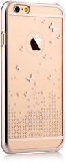 Husa Protectie Spate Devia Butterfly Gold pentru iPhone 6 (rama electroplacata) foto