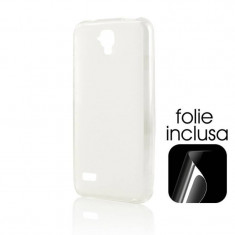 Husa Protectie Spate Lemontti Silicon Alb (folie inclusa) pentru Huawei Ascend Y560/Y5 foto