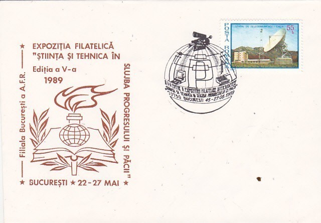 bnk fil Plic ocazional Expofil Stiinta si tehnica Bucuresti 1989