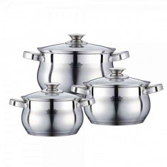 Set oale din inox cu capac 6 piese Peterhof PH-15775 foto