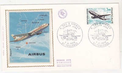 bnk fil Franta 1979 FDC - aerofilatelie - Airbus foto