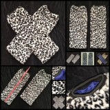 JAMBIERE DAMA BLANA ECOLOGICA ANIMAL PRINT ALB NEGRU CAPTUSEALA ELASTIC JAMBIERI