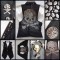 VESTA NEAGRA DAMA CASUAL STOFA VOAL CRANII CAPETE DE MORT TINTE TEPI STELE