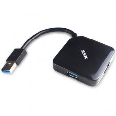 Hub USB SSK SHU310 4 porturi USB 3.0 Black foto