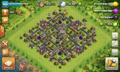 Cont CLASH OF CLANS LV 100 TH 9 Aproape full cu 5 muncitori foto