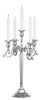 Sfesnic Argintiu 5 Brate Aluminiu 52cm + Lumanari - Suport Lumanari Decorativ Interior