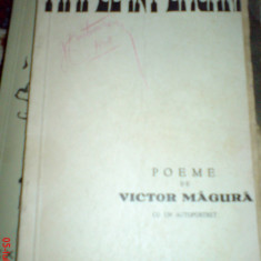 Victor Magura, Poeme, Tample in flacari, Iasi 1938, cu dedicatie