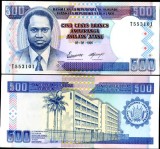 !!! RARR : BURUNDI - 500 FRANCI 1995 - P 37 A - UNC / SEMN. DIN IMAGINE