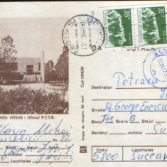 Romania - Intreg postal CP circulat 1980 - Statiunea Venus - Oficiul Postal