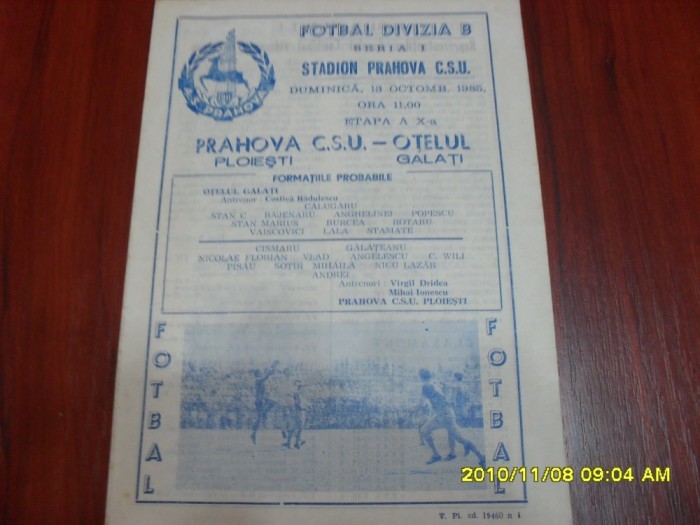 program Prahova CsU Ploiesti - Otelul Galati