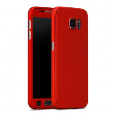 Husa fata-spate pentru Samsung S6 cu folie de protectie GRATIS- RED foto