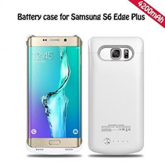 Baterie externa power case 4200 mah Samsung Galaxy S6 edge plus alba foto