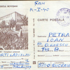 Romania - Intreg postal CP circulat 1981- Saveni - Complexul Comercial