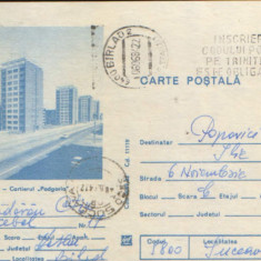 Romania - Intreg postal CP circulat 1982- Arad - Cartierul "Podgoria"