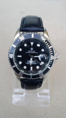 Ceas barbatesc Rolex Submariner auriu-gri NOU elegant piele foto