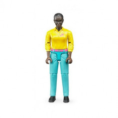 Figurina femeie cu pantaloni turcoaz foto