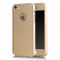 Husa fata-spate pentru iPhone 5 cu folie de protectie GRATIS- GOLD