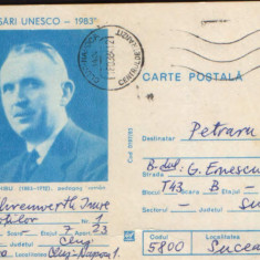 Romania - Intreg postal CP circulat,1983 - Onisifor Ghibu - pedagog roman