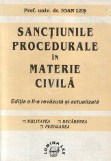 Sanctiunile procedurale in materie civila. Nulitatea, decaderea, perimarea foto