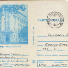 Romania - Intreg postal CP circulat,1982 - Bucuresti - Hotel "National"