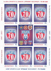 STEAUA BUCURESTI,CLUBUL SPORTIV,MINISHEET 2017, MNH,ROMANIA. foto