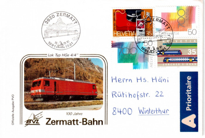 ELVETIA 1991, Locomotiva - Zermatt
