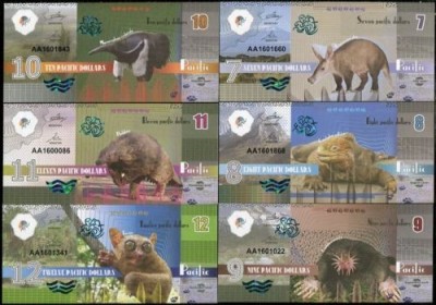 !!! PACIFIC OCEAN - ANIMALE DEOSEBITE , LOT COMPLET (6 BUC.) 2017 - UNC foto