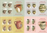 CERAMICA;OALE SI CANI,MINISHEET,2007, MNH,ROMANIA.