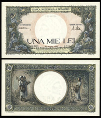 ROMANIA 1000 LEI 20 MARTIE 1945 UNC NECIRCULATA foto