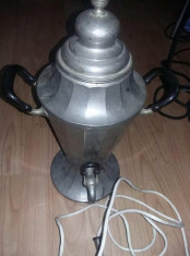 Samovar vechi,cafetiera electrica veche,ciainic vintage ceai,de colectie,T.Grat foto