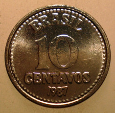 2.575 BRAZILIA 10 CENTAVOS 1987 XF/AUNC foto