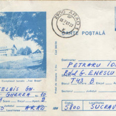 Romania - Intreg postal CP circulat,1986 - Predeal -Complexul turistic "3 Brazi"
