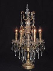 Veioza tip candelabru cristal 6 lumini foto