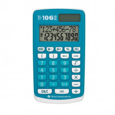 Calculator de birou Texas Instruments TI-106 II 10 cifre albastru foto