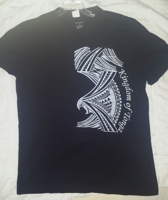 Tricou vintage SH Kingdom of Tonga, bumbac, marimea M, negru foto