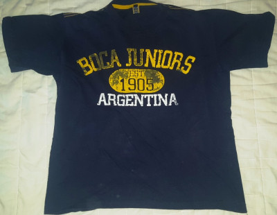 Tricou vintage SH Boca Juniors Argentina, bumbac, marimea S, bleumarin foto