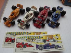 K137 Kinder set complet 4 masini Formula 1 cu 2 BPZ K96 N80 N81 N82 N83 foto