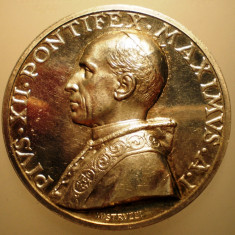 5.602 ITALIA VATICAN MEDALIE PAPA PIUS XII 1939 AN I ARGINT 39,9g/44mm MISTRUZZI