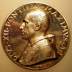 5.601 ITALIA VATICAN MEDALIE PAPA PIUS XII 1939 AN I ARGINT 40,1g/44mm MISTRUZZI