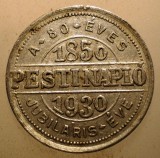 F.519 UNGARIA BUDAPESTA JETON JUBILIAR JURNAL ZIAR PESTI NAPLO 1850 1930 23mm