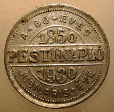 F.519 UNGARIA BUDAPESTA JETON JUBILIAR JURNAL ZIAR PESTI NAPLO 1850 1930 23mm