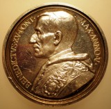 5.637 ITALIA VATICAN MEDALIE PAPA BENEDICT XV 1918 AN V ARGINT 35,9g ROMAGNOLI, Europa