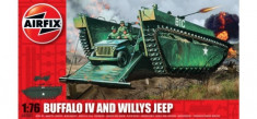 Kit Constructie Airfix Buffalo Iv Si Willys Jeep foto