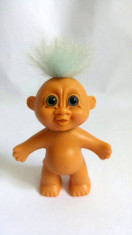 Papusa Troll (pitic, trol) bebelus, bebe, par albastru deschis, 8cm foto