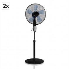 KLARSTEIN SUMMERJAM, 2 x ventilator cu suport, set de doua ventilatoare, 50 W, 3 trepte, negru foto