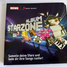 Album Starzone, cartonase cu artisti, staruri, in germana, Sony Music, REWE