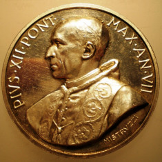 5.630 ITALIA VATICAN MEDALIE PAPA PIUS XII 1945 AN VII ARGINT 39,1g MISTRUZZI