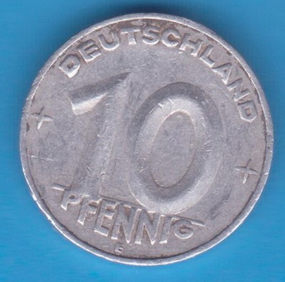 (M1690) MONEDA GERMANIA DEMOCRATA (RDG) - 10 PFENNIG 1952, LIT. E - MAI RARA foto