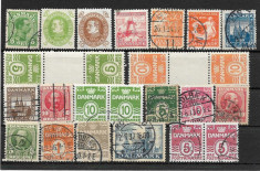 Lot timbre Danemarca foto