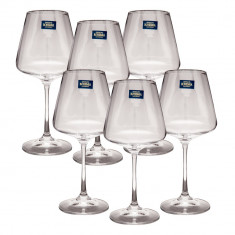 Set 6 pahare cristal vin rosu Bohemia, 360ml, Naomi Collection foto